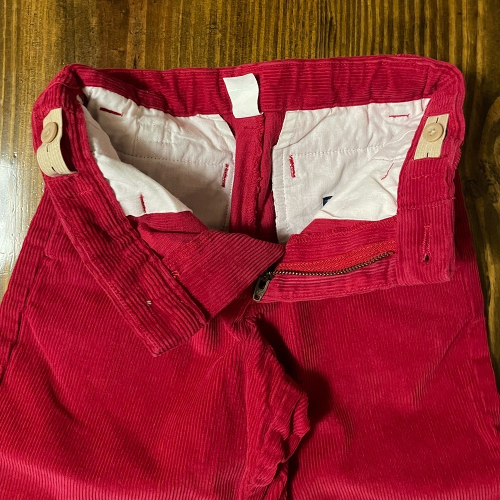 Vineyard Vines Red Corduroy Pants Adjustable Waist Boy 5 - Picture 3 of 13